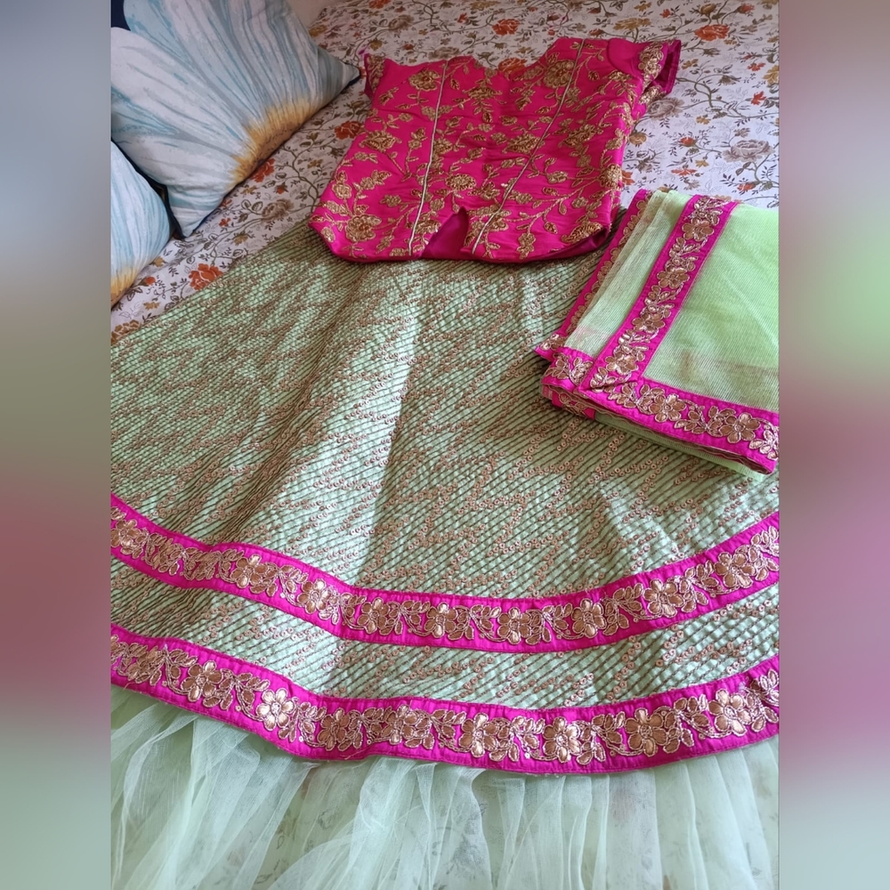 Beautiful party wear lahanga choli for 7 to 10 years girl
